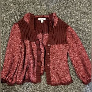 size large cropped cardigan